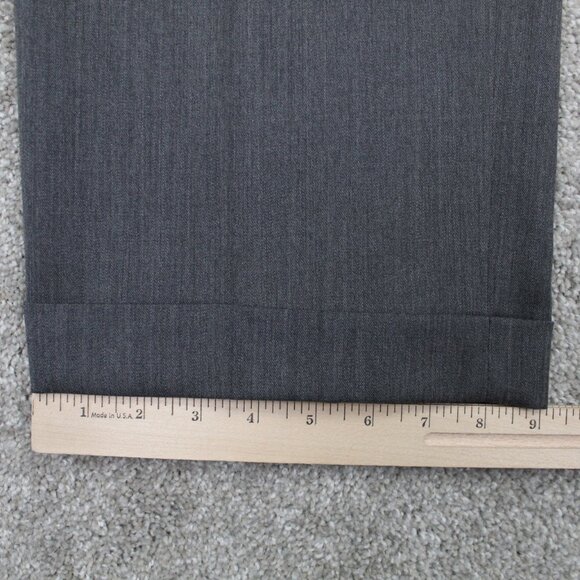 Brooks Brothers 1818 Madison Dress Pants Men 40x30 Gray Pleated 100% Wool Cuffed - Picture 5 of 11